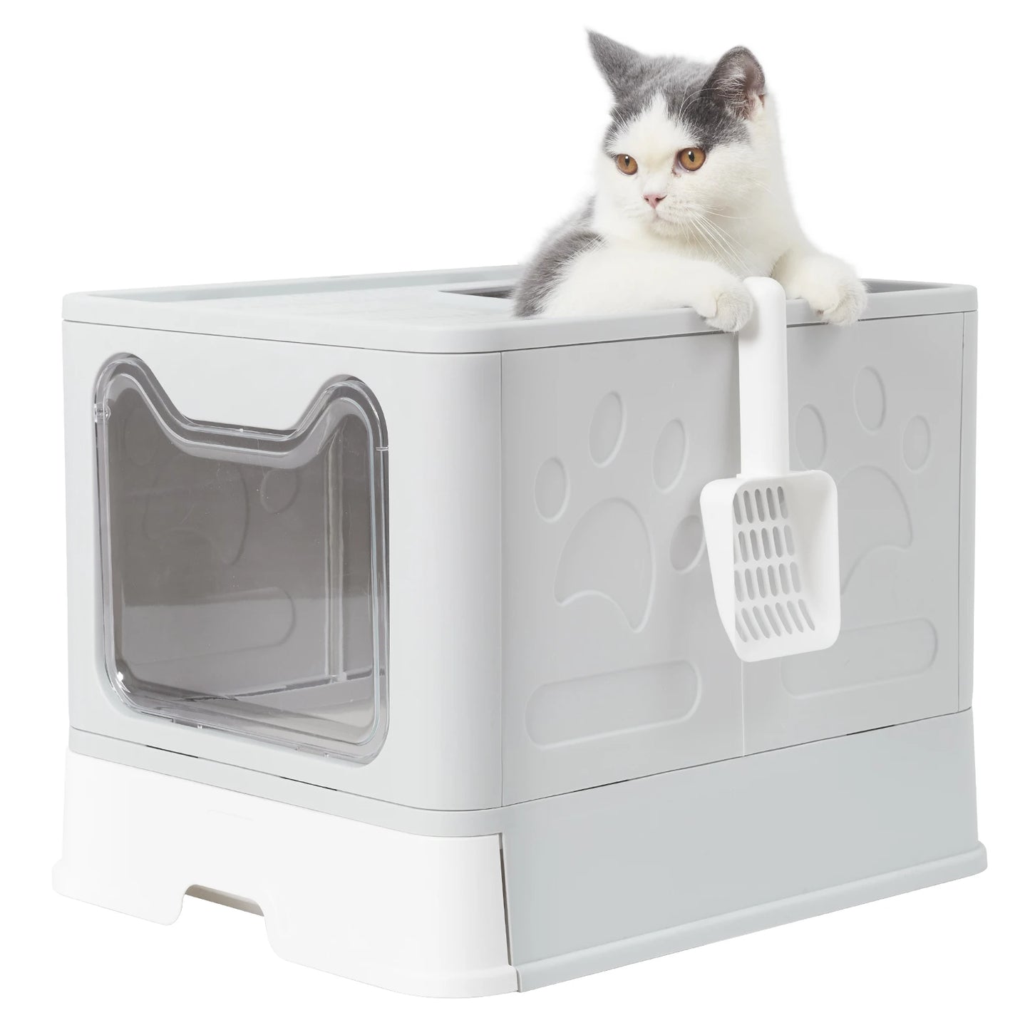 Cat Litter Box with Lid Foldable