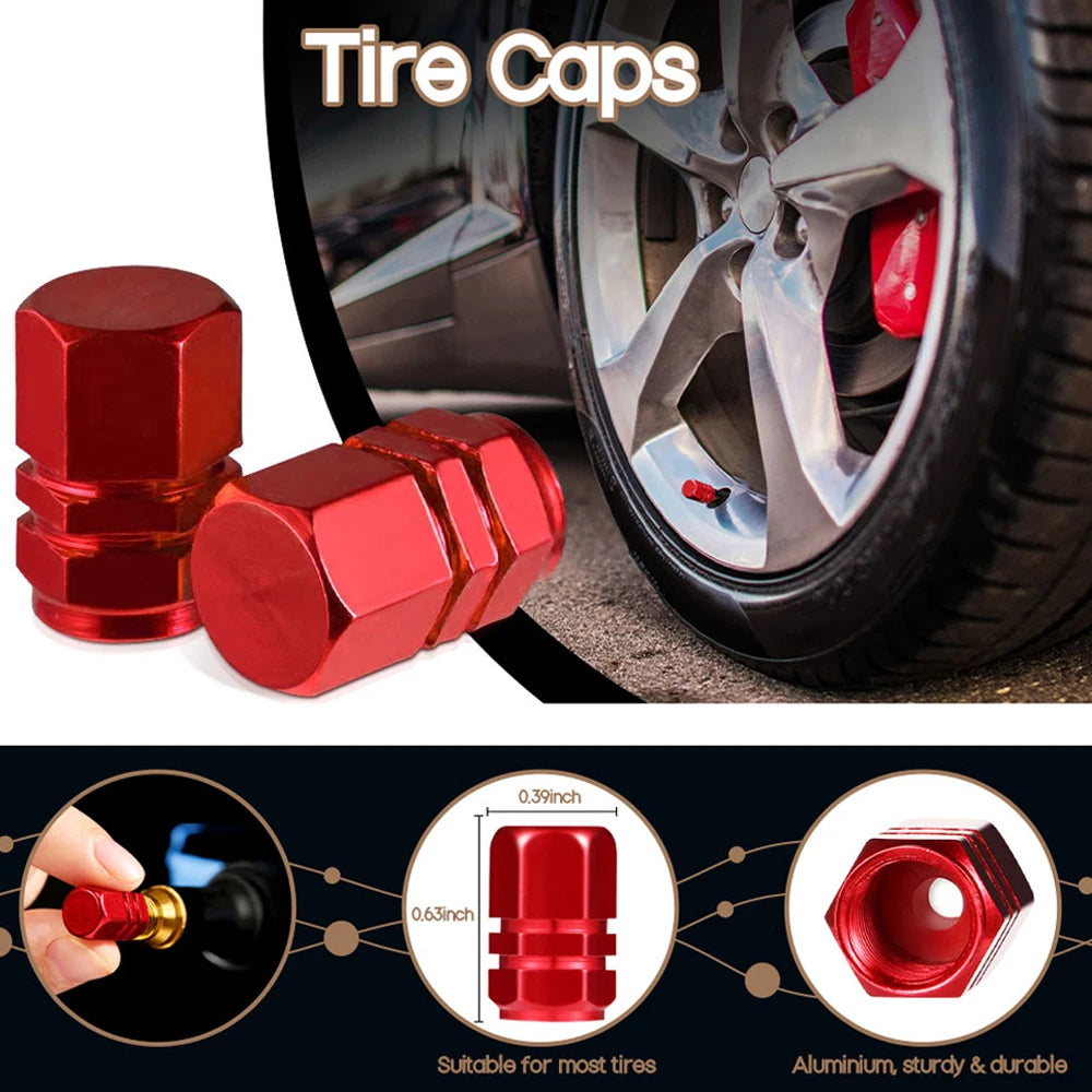 AUTCOAT Aluminum Alloy Car Wheel Tire Valve