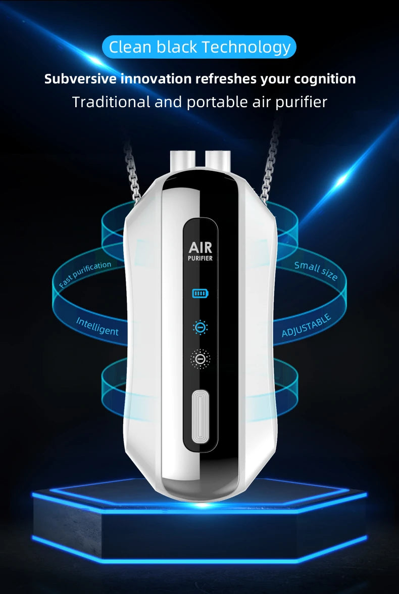 Mini Personal Wearable Air Purifie Necklace Negative Ion Generator