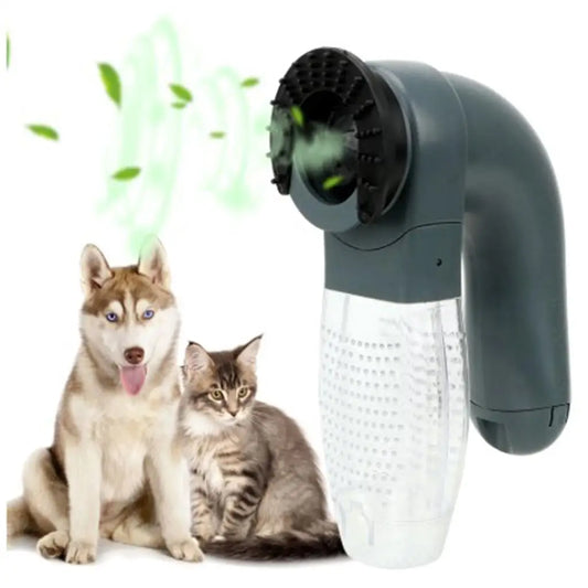 Electric Fur Remover Pet Hair Suction Device Grooming Kit Soft Rubber Head