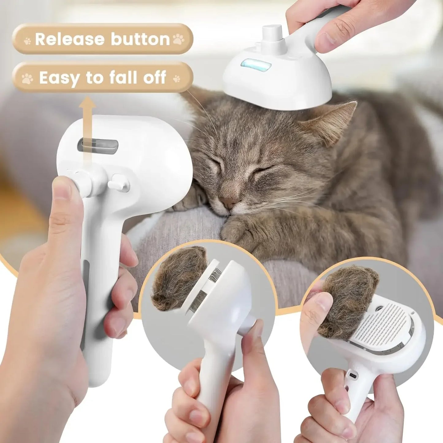 3-in-1 Dog Hair Brush Cat Hair Brush