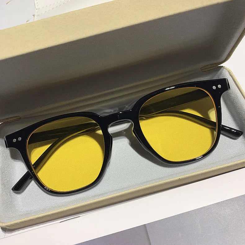 Vintage Square Sunglasses Women Men Luxury Brand