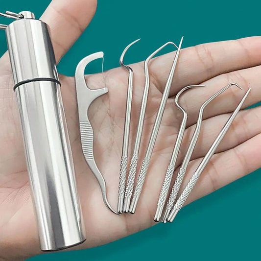 1set-Stainless Steel Toothpick Set