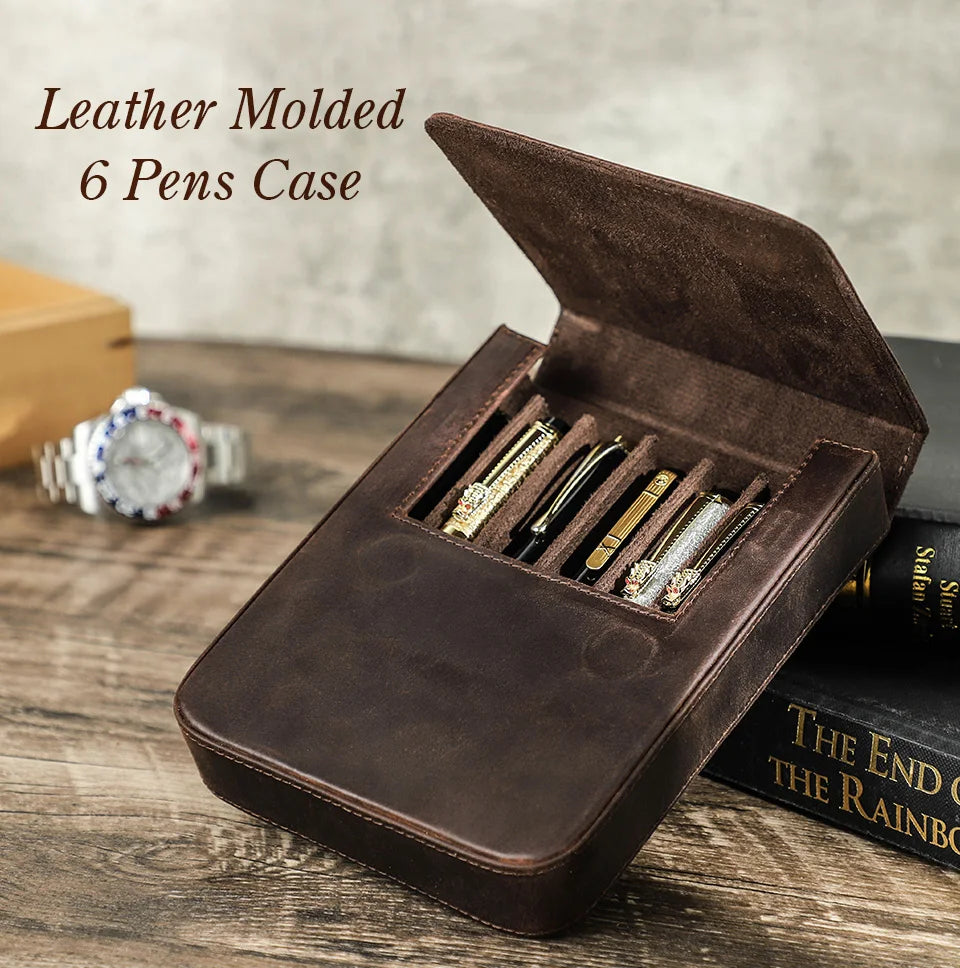 CONTACT'S FAMILY Handmade Fountain Pen Case Leather