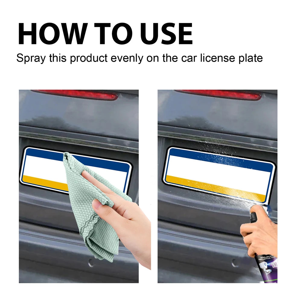 Licence Plate Reflective Spray