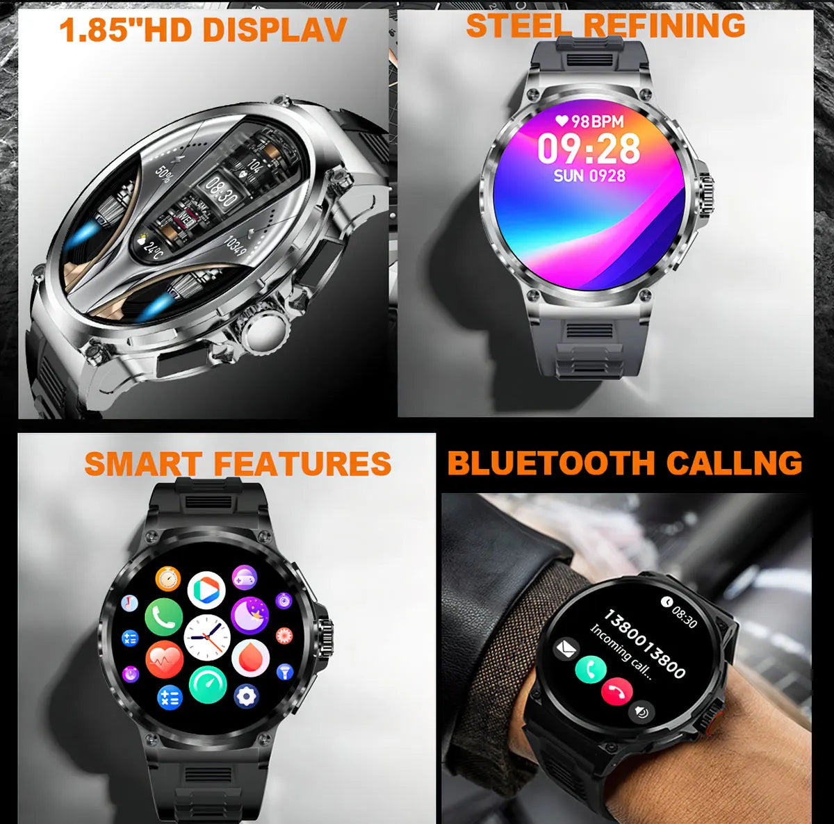 Ultra HD Smart Watch For Huawei Xiaomi 1.85-inch