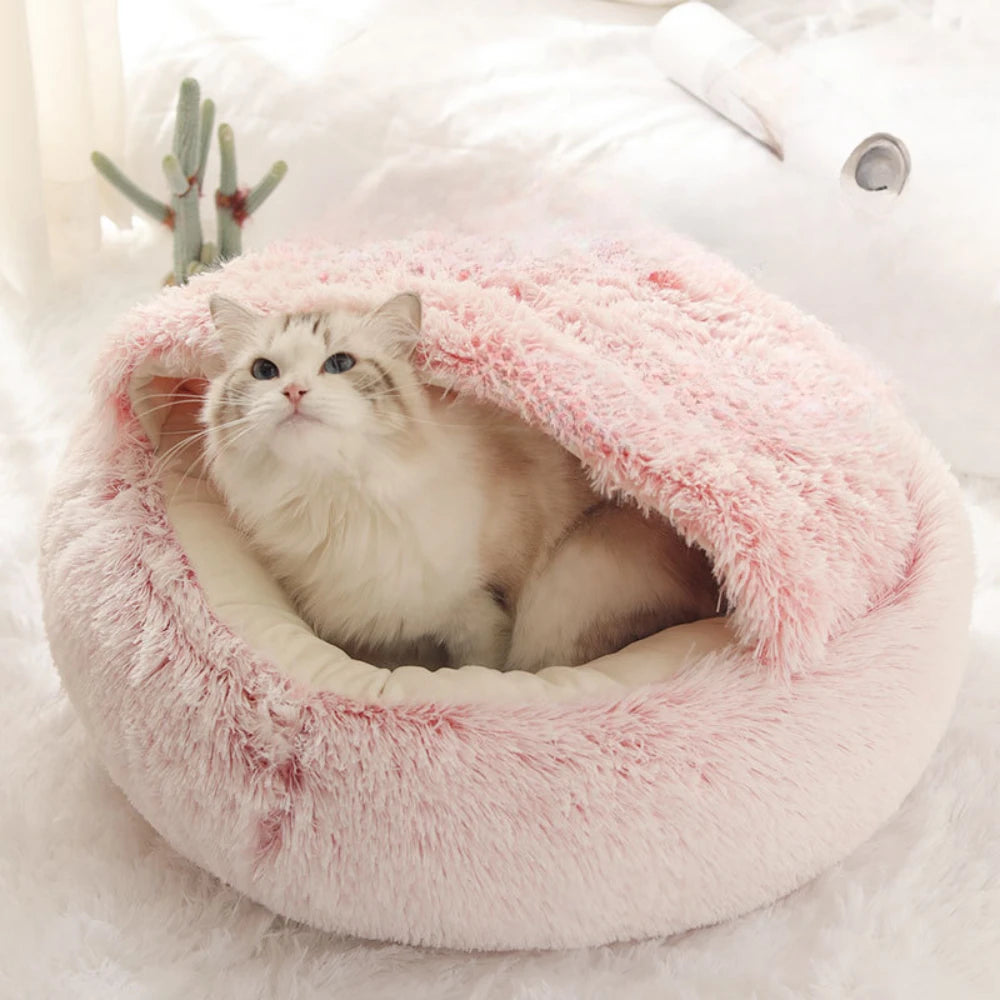 Round Cat Cushion Semi Enclosed Pet Sleep Bags