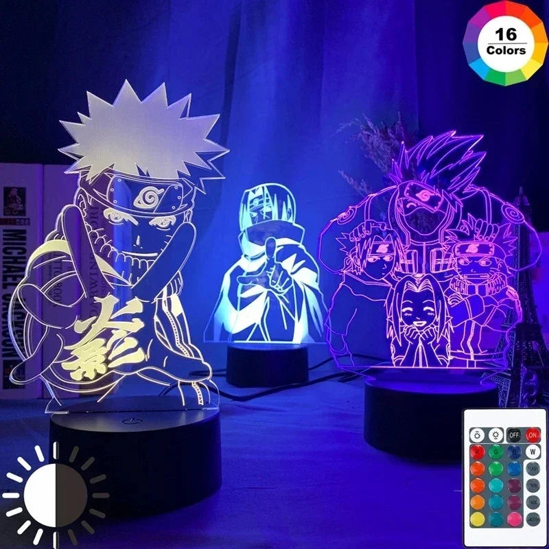 Anime Naruto Action Figures Night Light