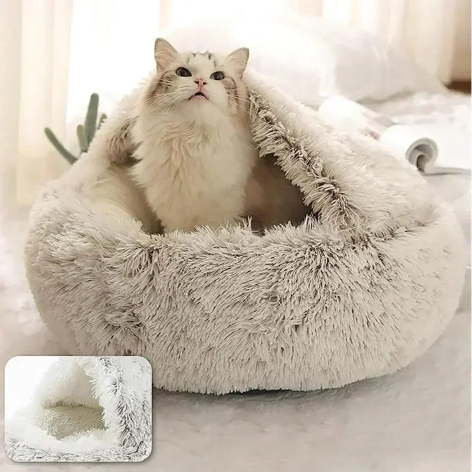 Round Cat Cushion Semi Enclosed Pet Sleep Bags