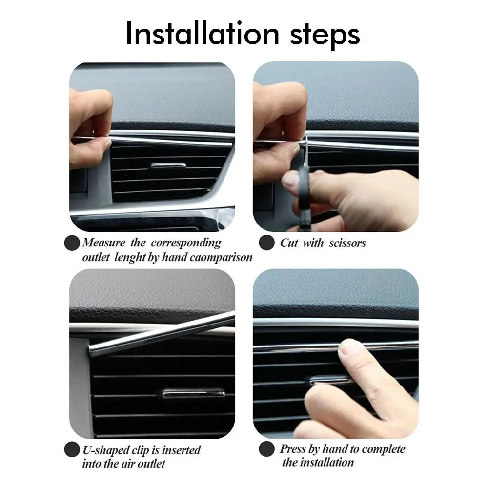 10 Pcs 20cm Car Air Conditioner Outlet Decorative U Shape