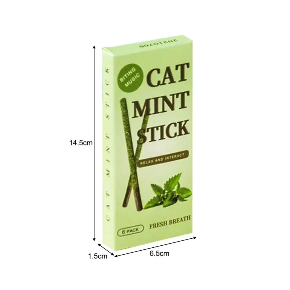 6pcs Natural Matatabi Cat Stick Mint Caught