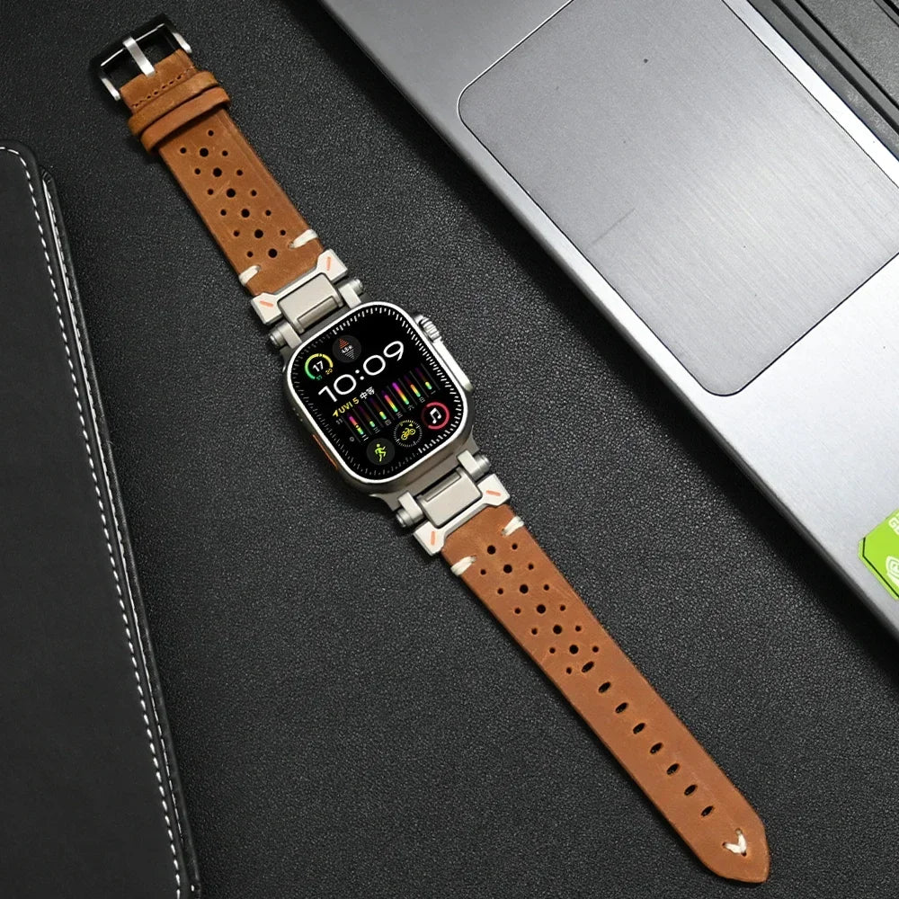 Luxury Leather Band for Apple Watch