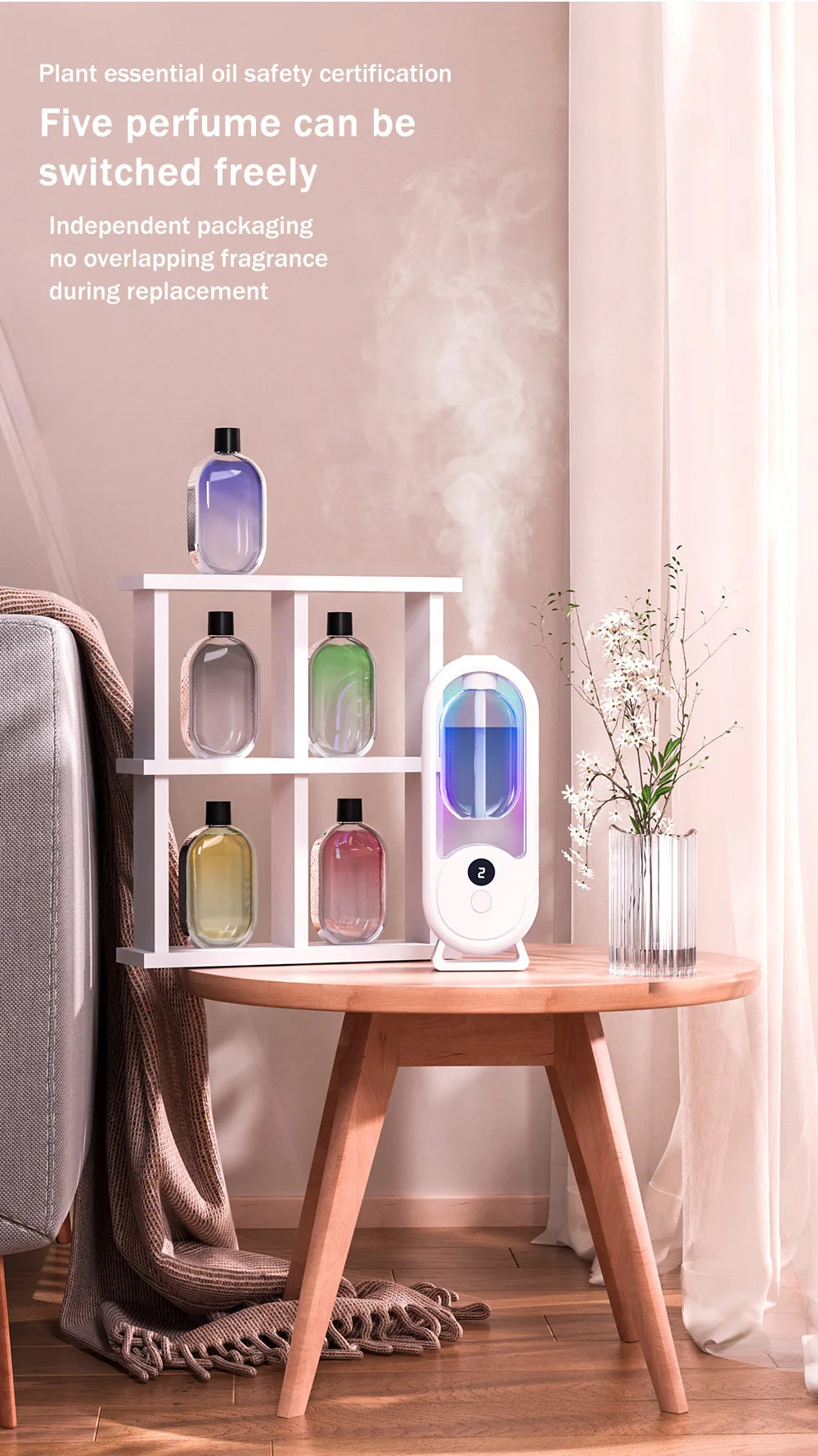 Rechargeable 5-mode aromatic diffuser