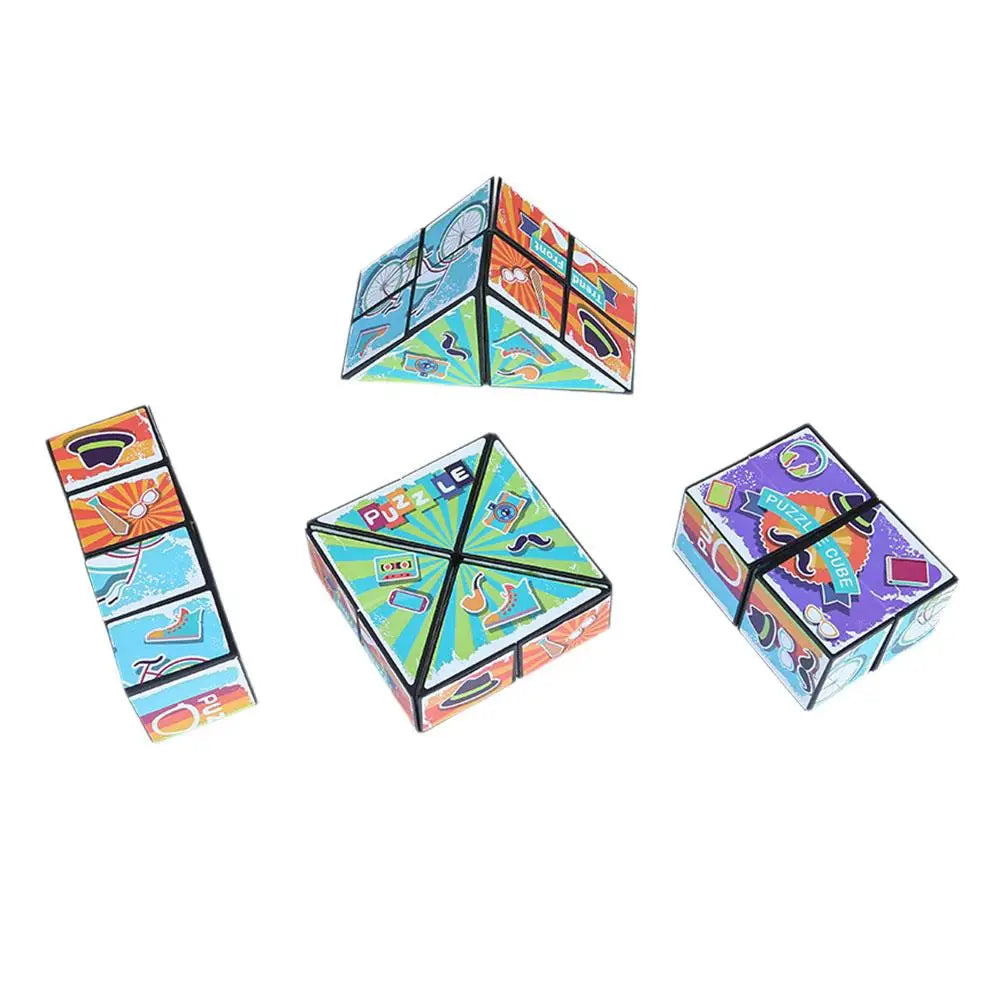 Versatile Magic Cube Anti Stress Fidget Toys 
For Kids Geometric 3d Infinite Puzzle 
Cube Grownups's Antistress Toy W4i9