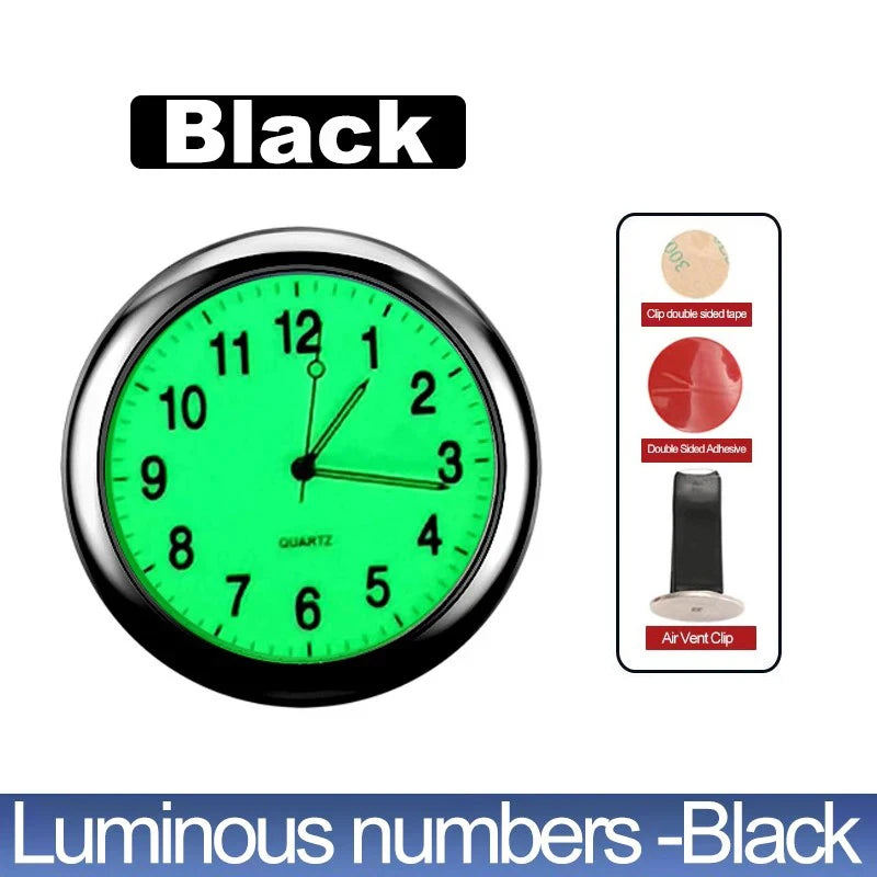 Car Clock Luminous Automobiles Internal Stick-On Mini Digital Watch Mechanics Quartz Clocks Auto Ornament