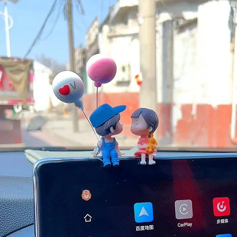 Cute Cartoon Couples Car Decoration