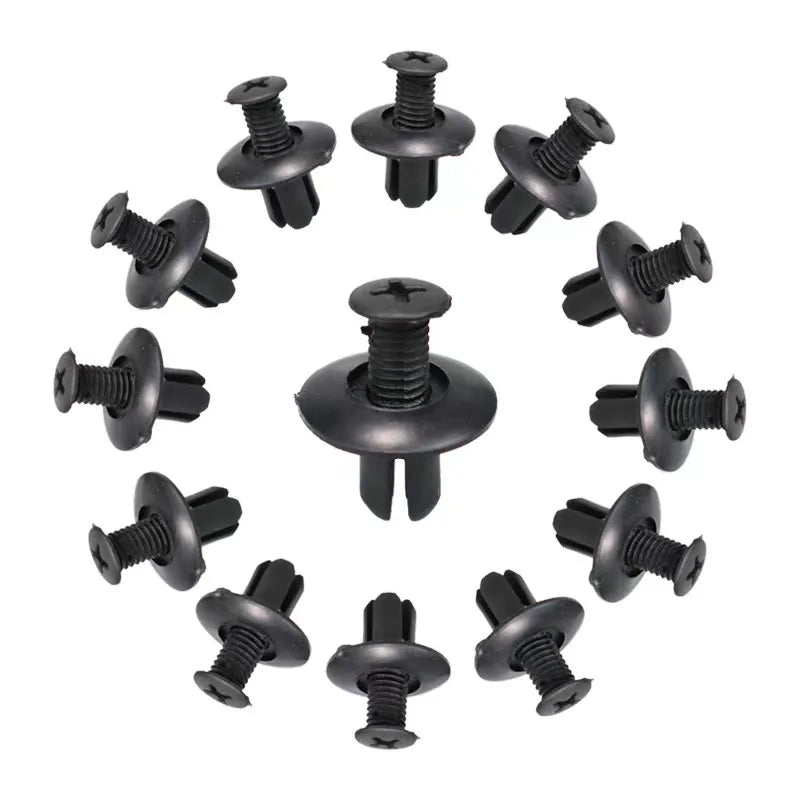 5/100pcs 8mm Plastic Rivets Fasteners Screw Car