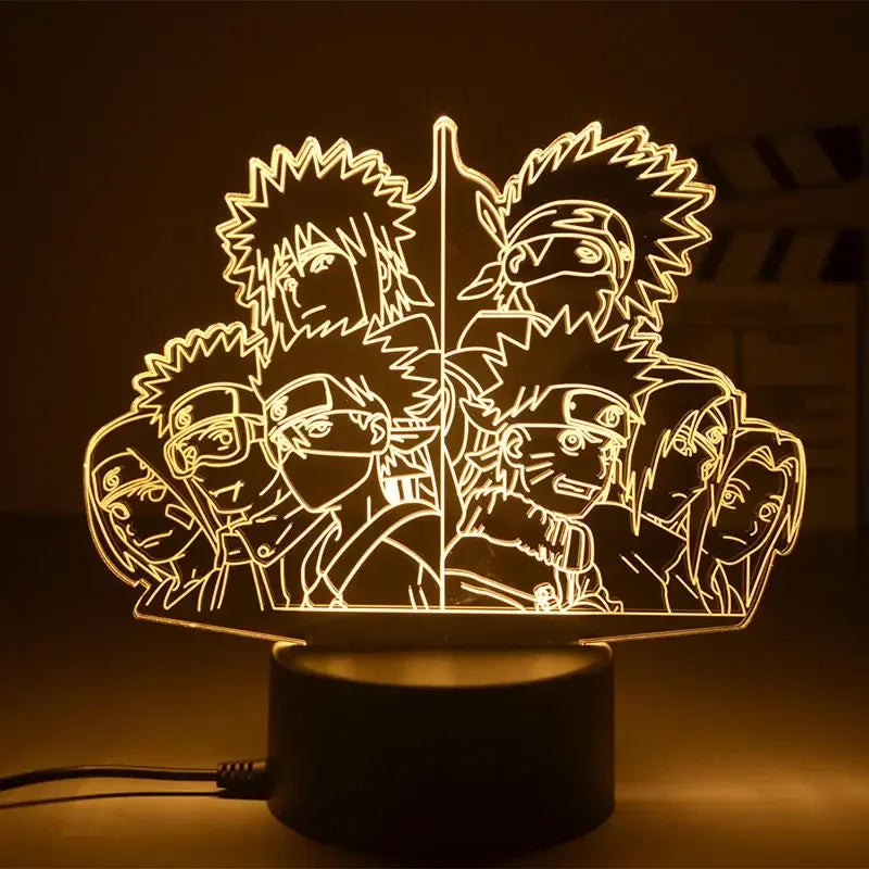 Anime Naruto Action Figures Night Light