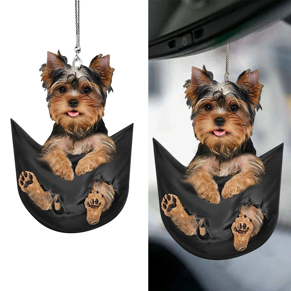 Car Pendant Practical Interior Ornament Hanging Mini Puppy Shape