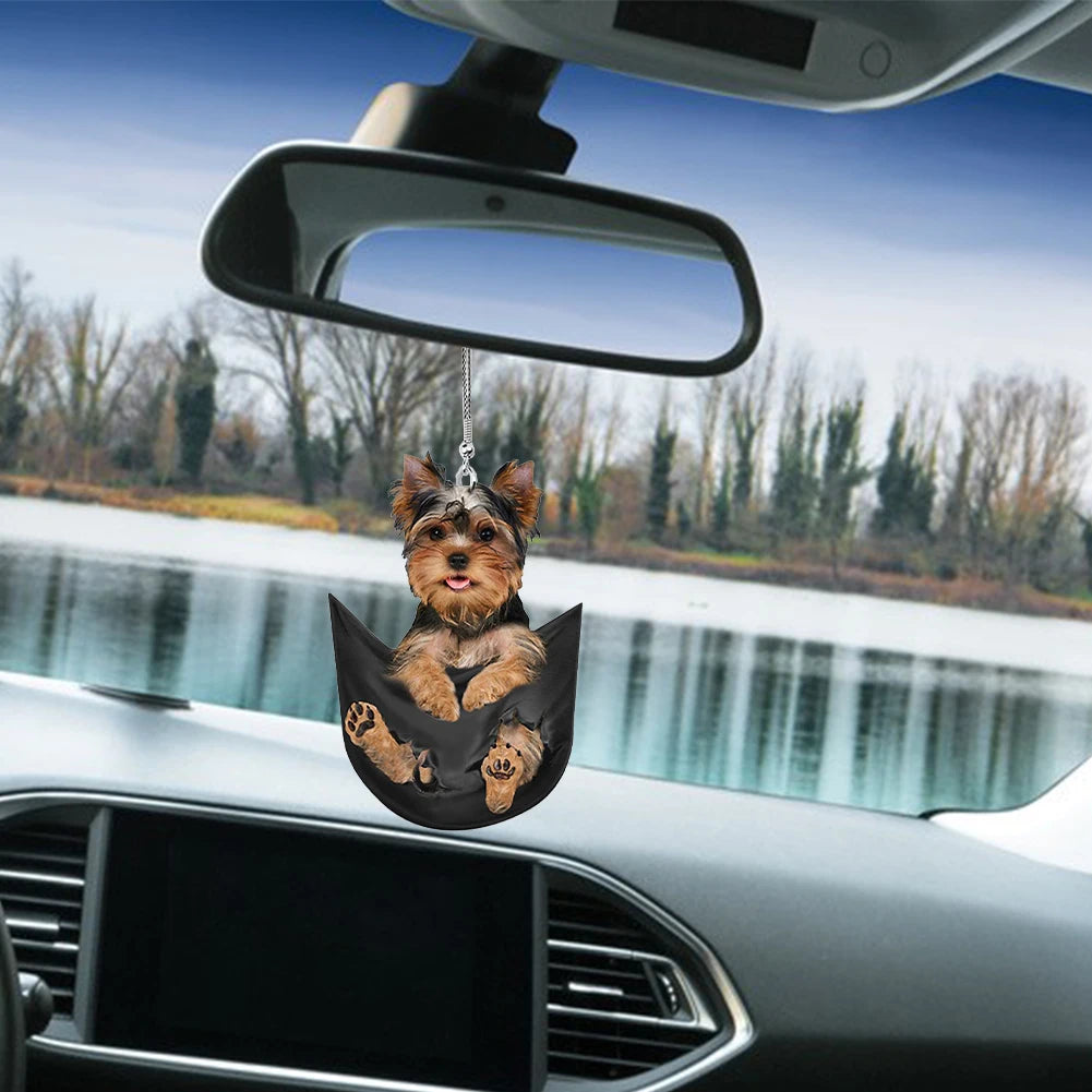 Car Pendant Practical Interior Ornament Hanging Mini Puppy Shape