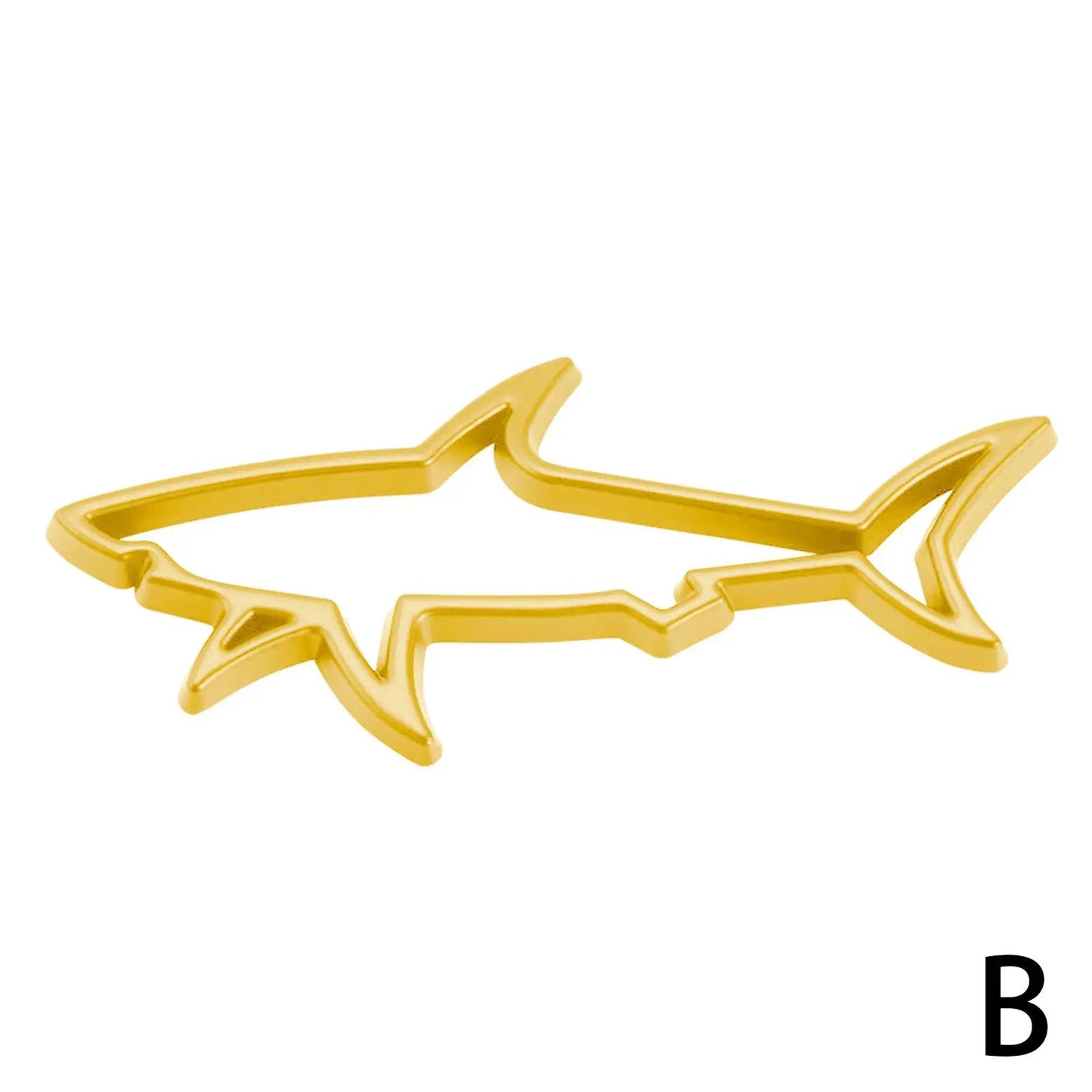 3D Metal Car Styling Sticker Hollow Fish