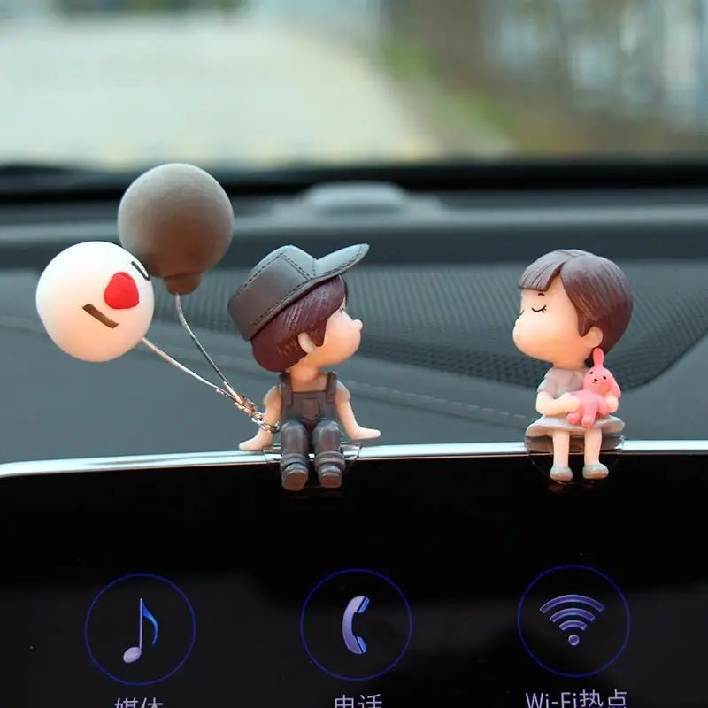 Cute Cartoon Couples Car Decoration