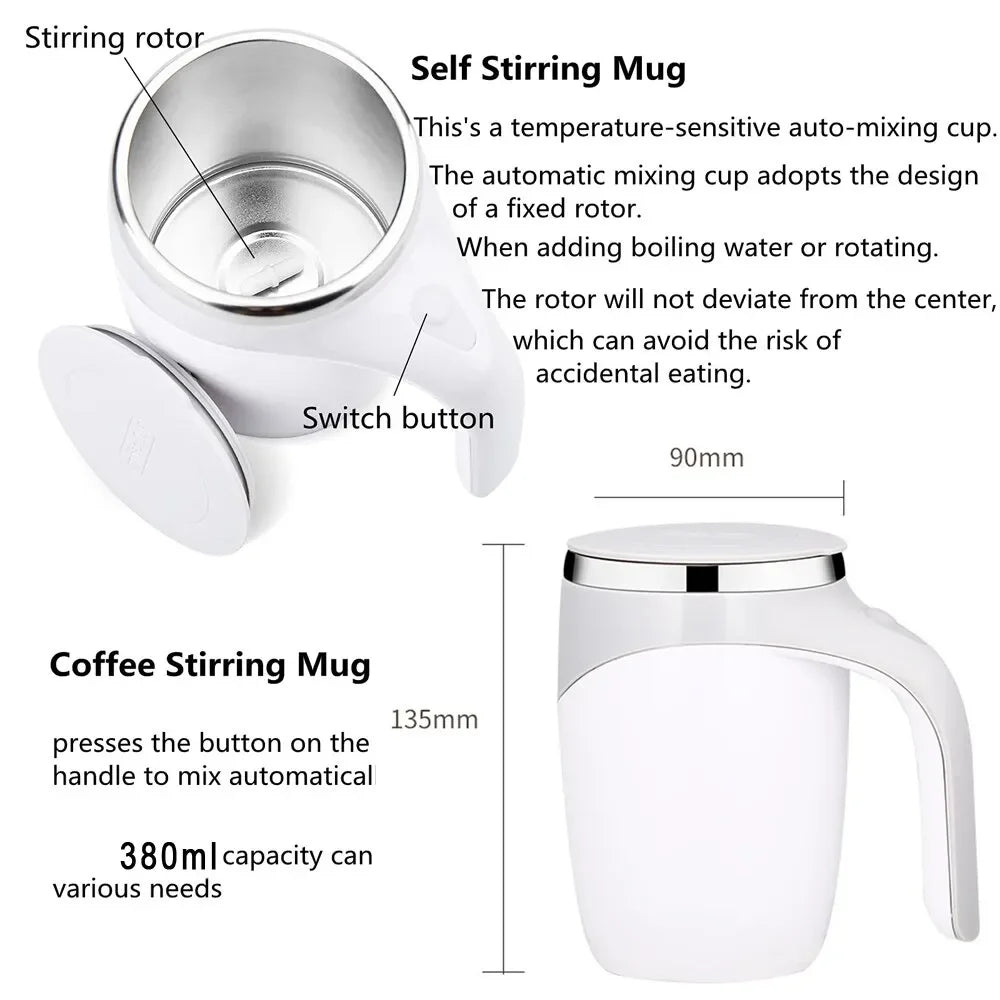 Automatic Stirring Magnetic Mug Rechargeable