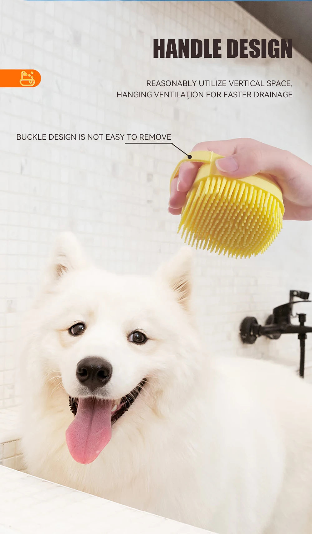 Dog Bathing Brush Pet Massage Brush