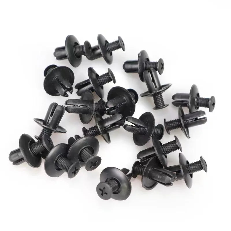 5/100pcs 8mm Plastic Rivets Fasteners Screw Car