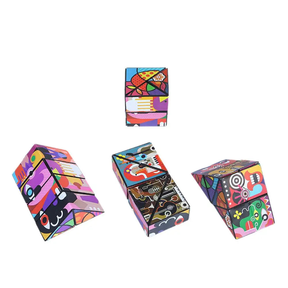 Versatile Magic Cube Anti Stress Fidget Toys 
For Kids Geometric 3d Infinite Puzzle 
Cube Grownups's Antistress Toy W4i9