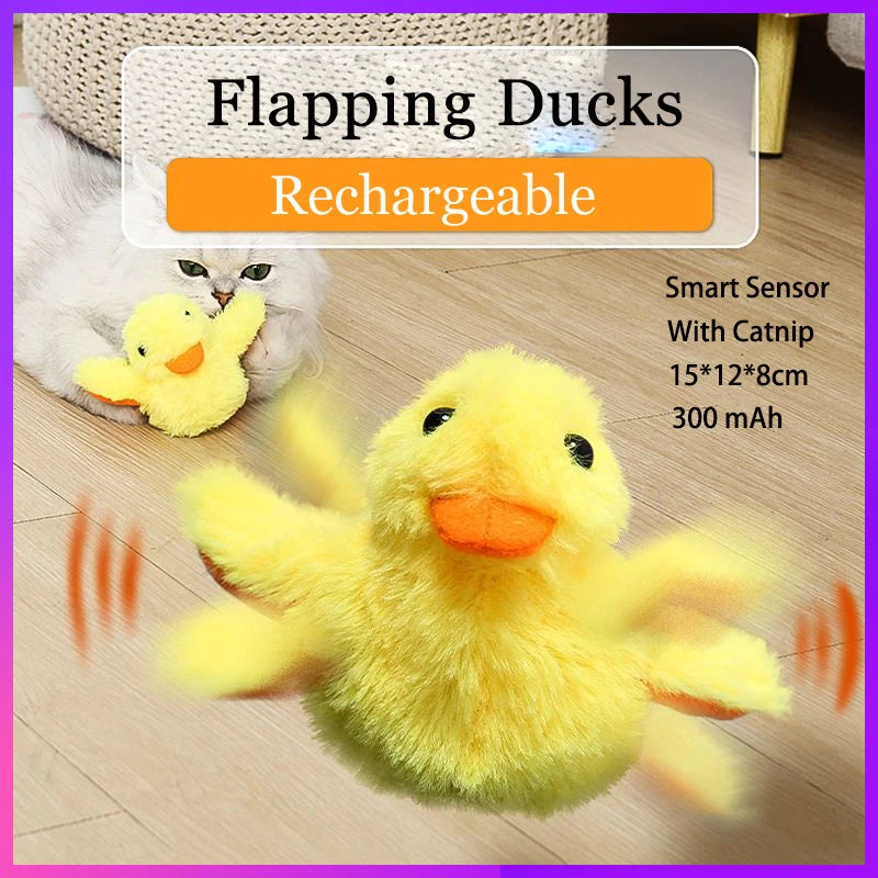 Flapping Duck Cat Toys Interactive Electric Bird Toys