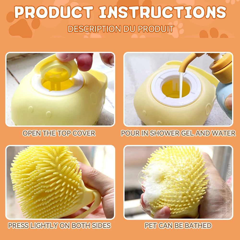 Dog Bathing Brush Pet Massage Brush