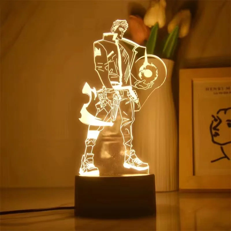 Valorant Figure 3D LED Night Lamp