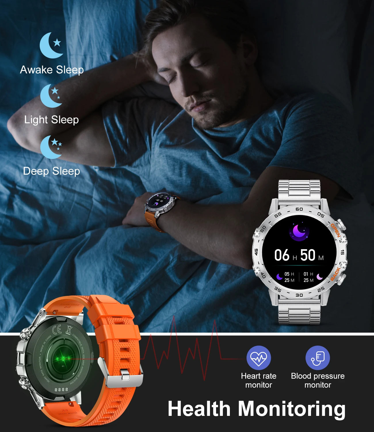 LIGE Smartwatch for Android IOS Phone