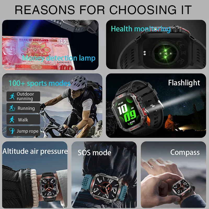 Military Outdoor Sport Smart Watch