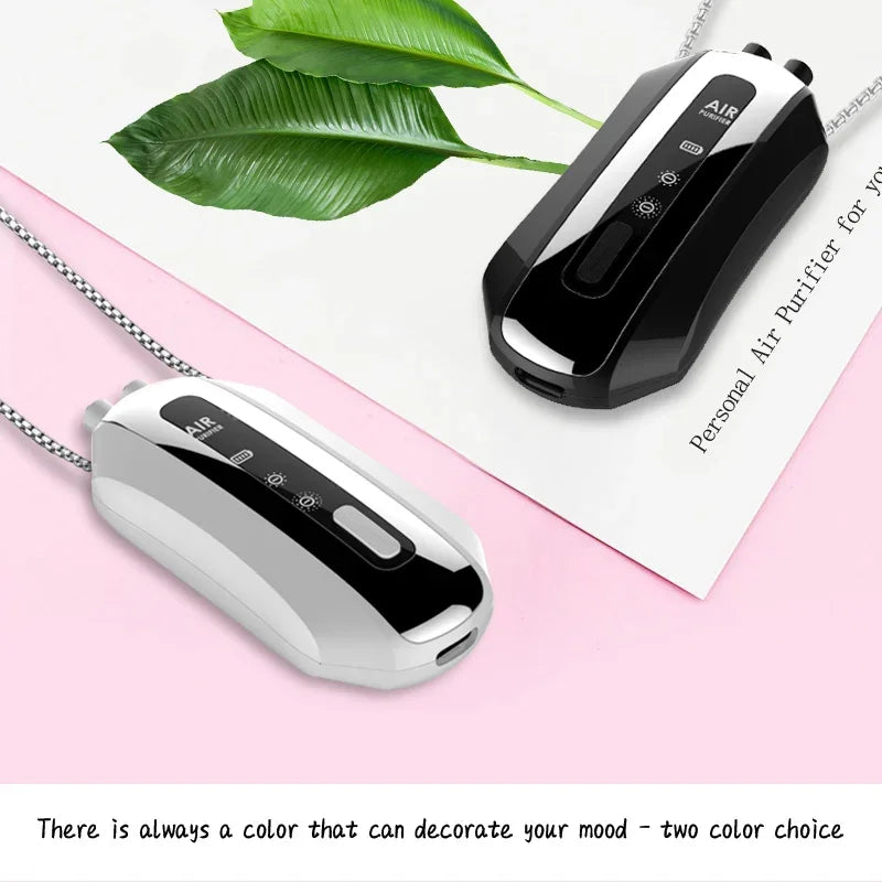 Mini Personal Wearable Air Purifie Necklace Negative Ion Generator