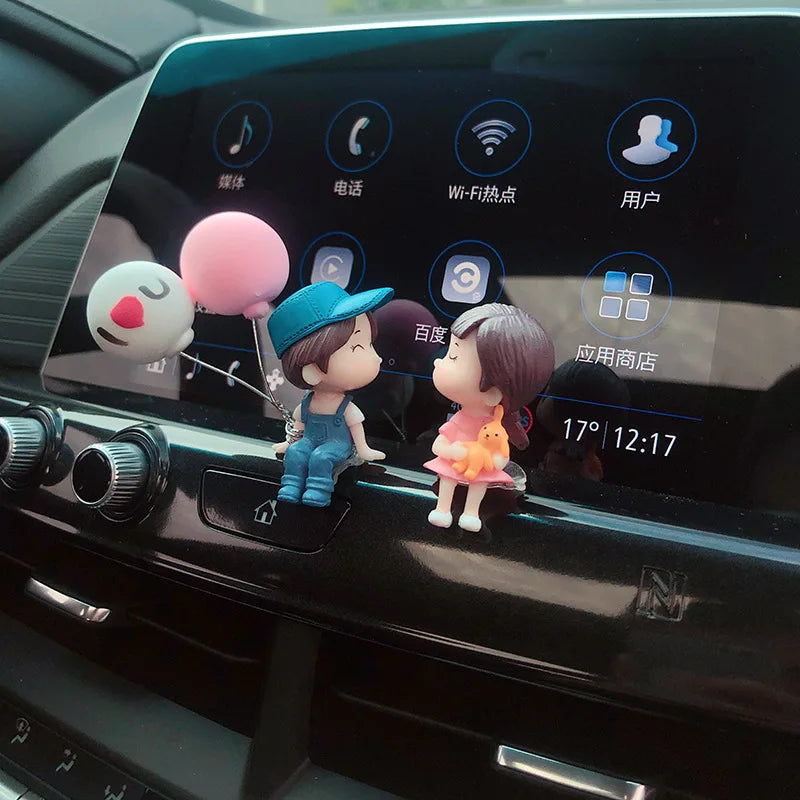 Cute Cartoon Couples Car Decoration