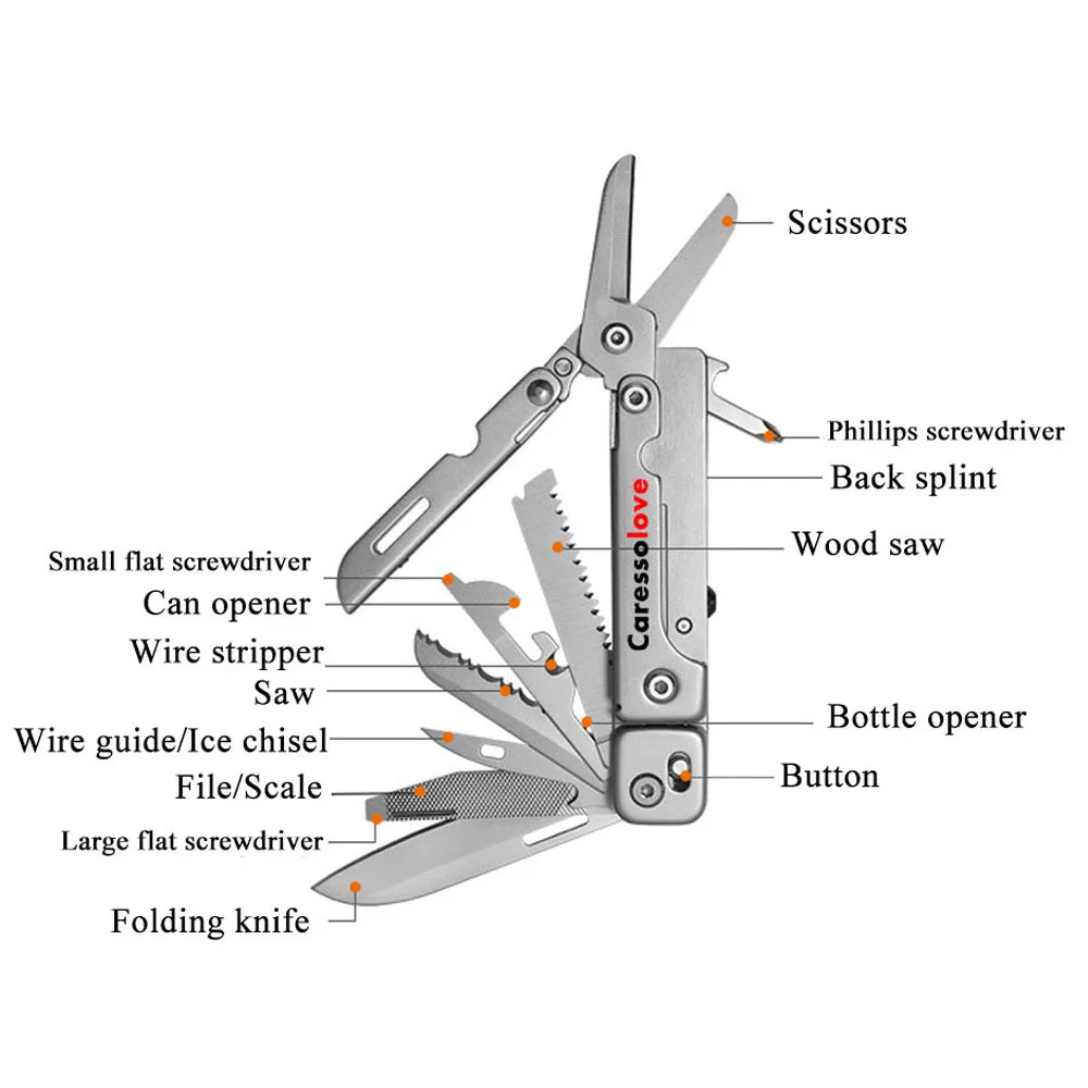 Combination Multitool Folding Knife