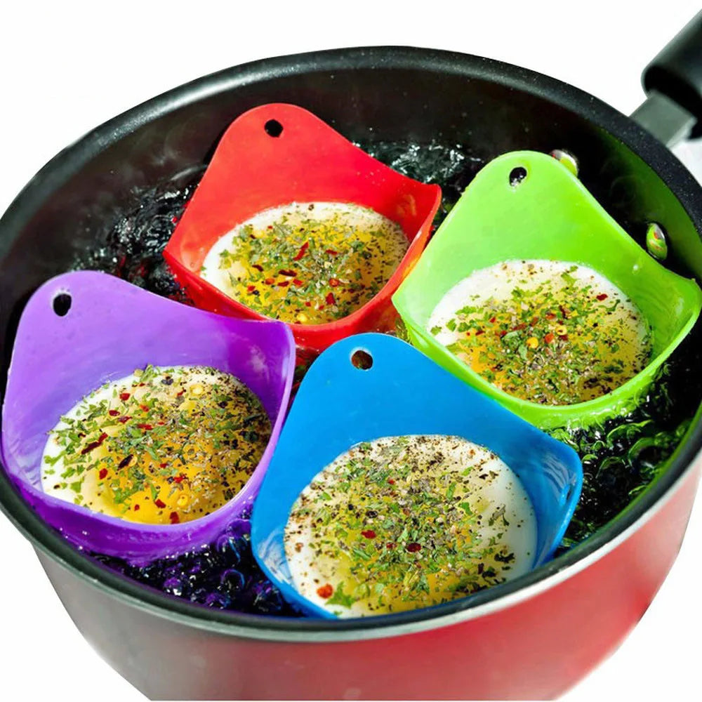 1Pcs Silicone Egg Poacher Mould Kitchen Cooking Tool