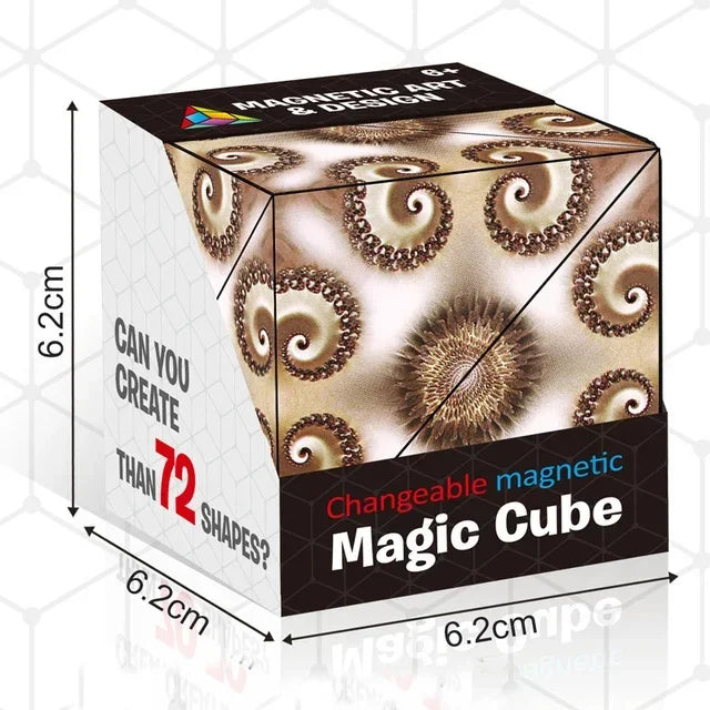 Variety Geometric Changeable Magnetic Magic Cube
 Anti Stress 3D Hand Flip Puzzle Cube
 Kids Stress Reliever Fidget Toy