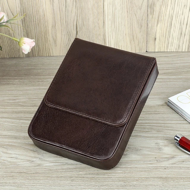 CONTACT'S FAMILY Handmade Fountain Pen Case Leather