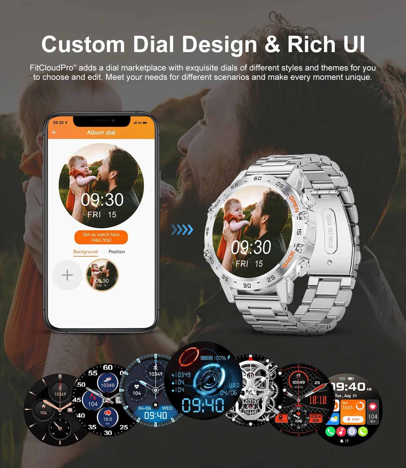 LIGE Smartwatch for Android IOS Phone