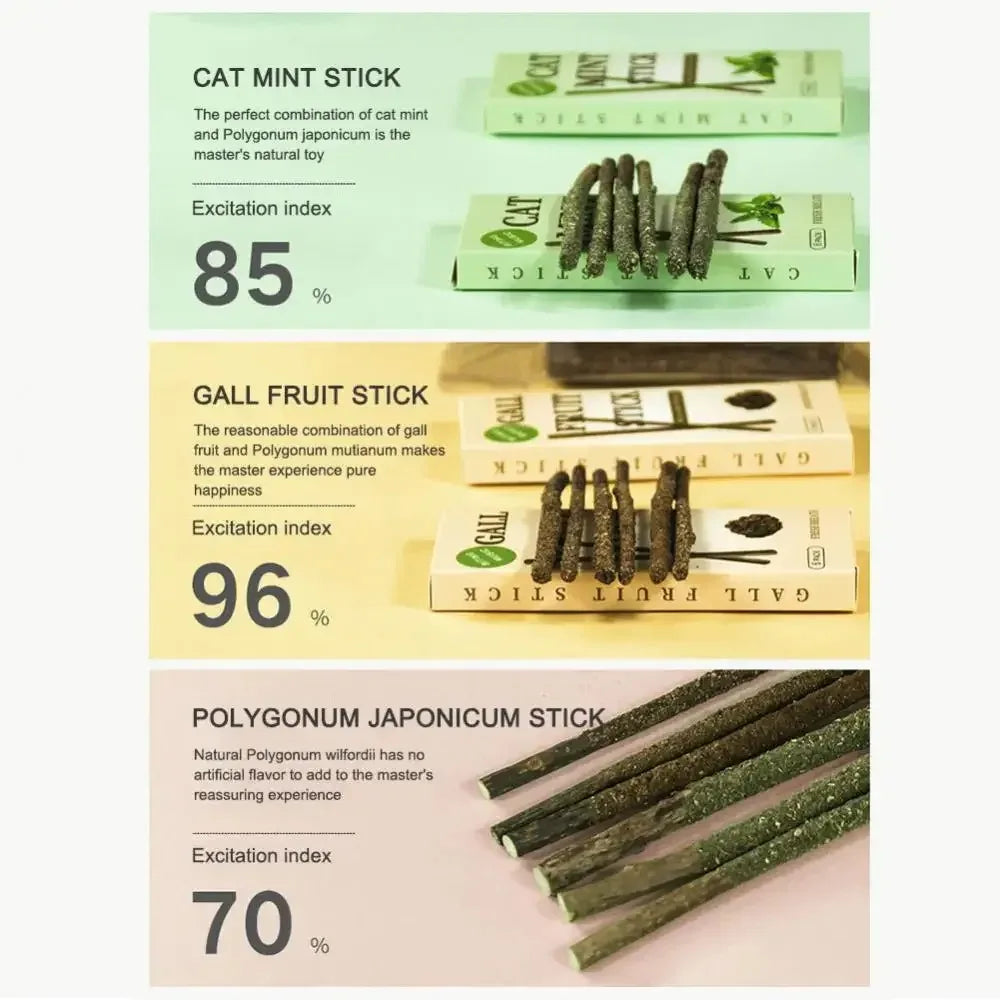 6pcs Natural Matatabi Cat Stick Mint Caught