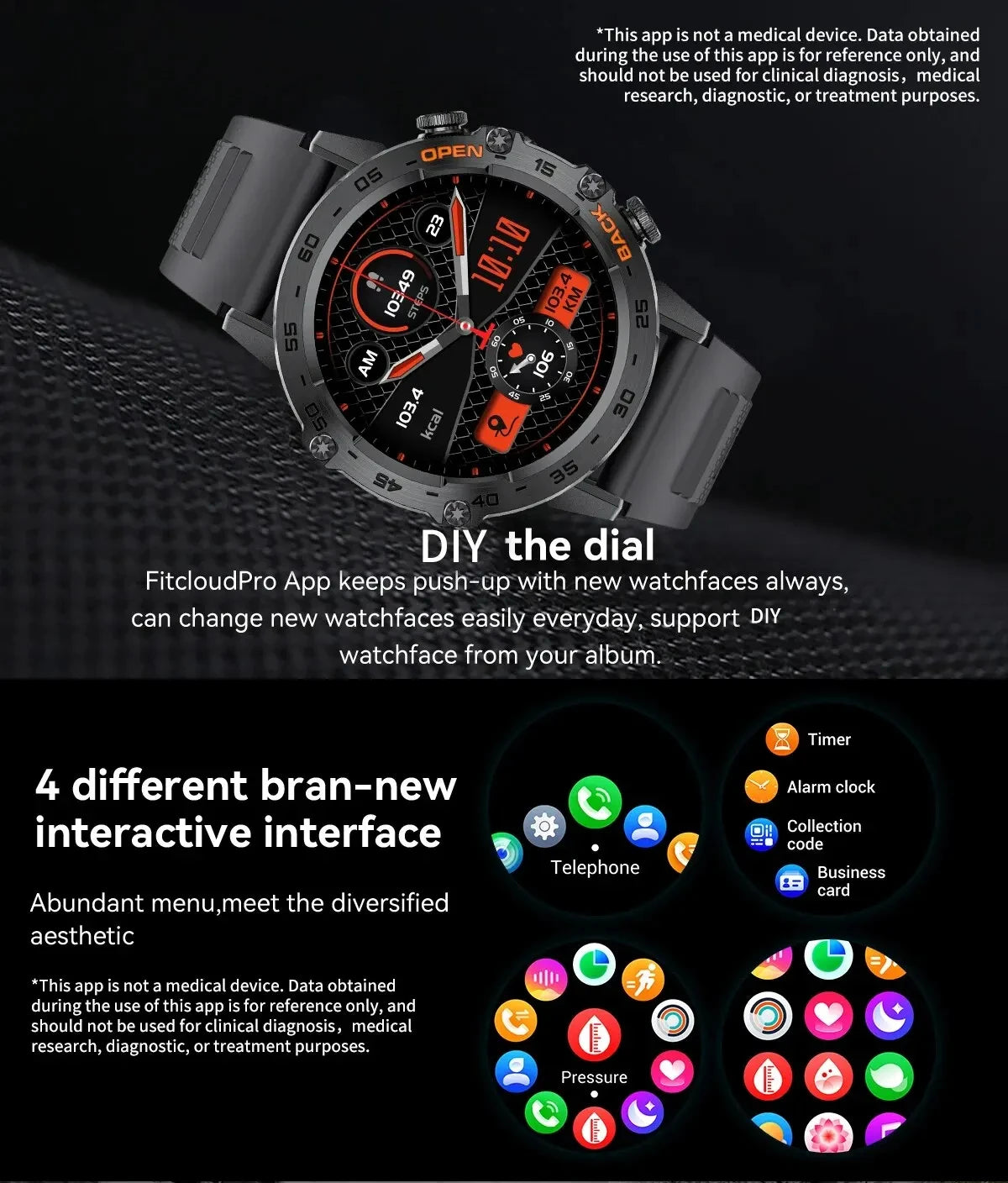 LIGE Smartwatch for Android IOS Phone