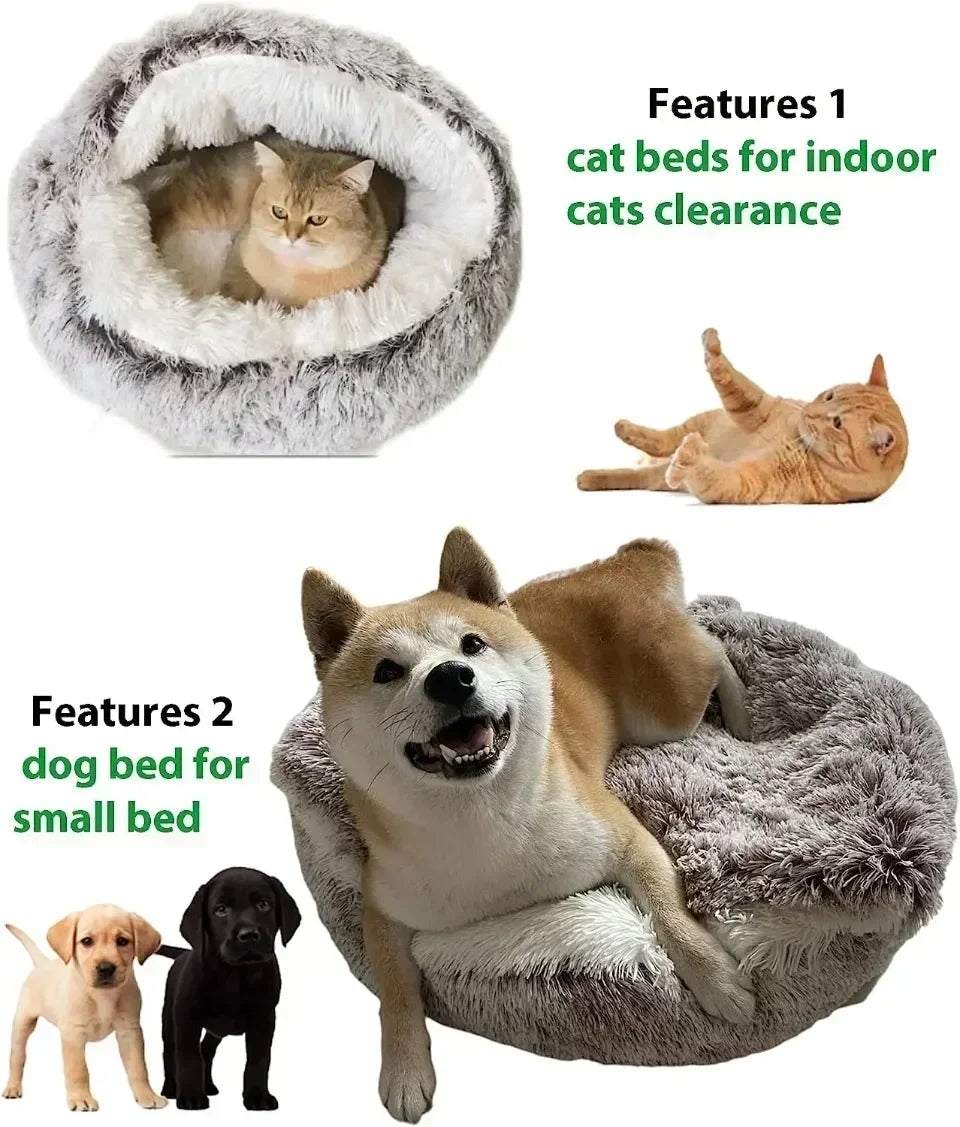 Round Cat Cushion Semi Enclosed Pet Sleep Bags