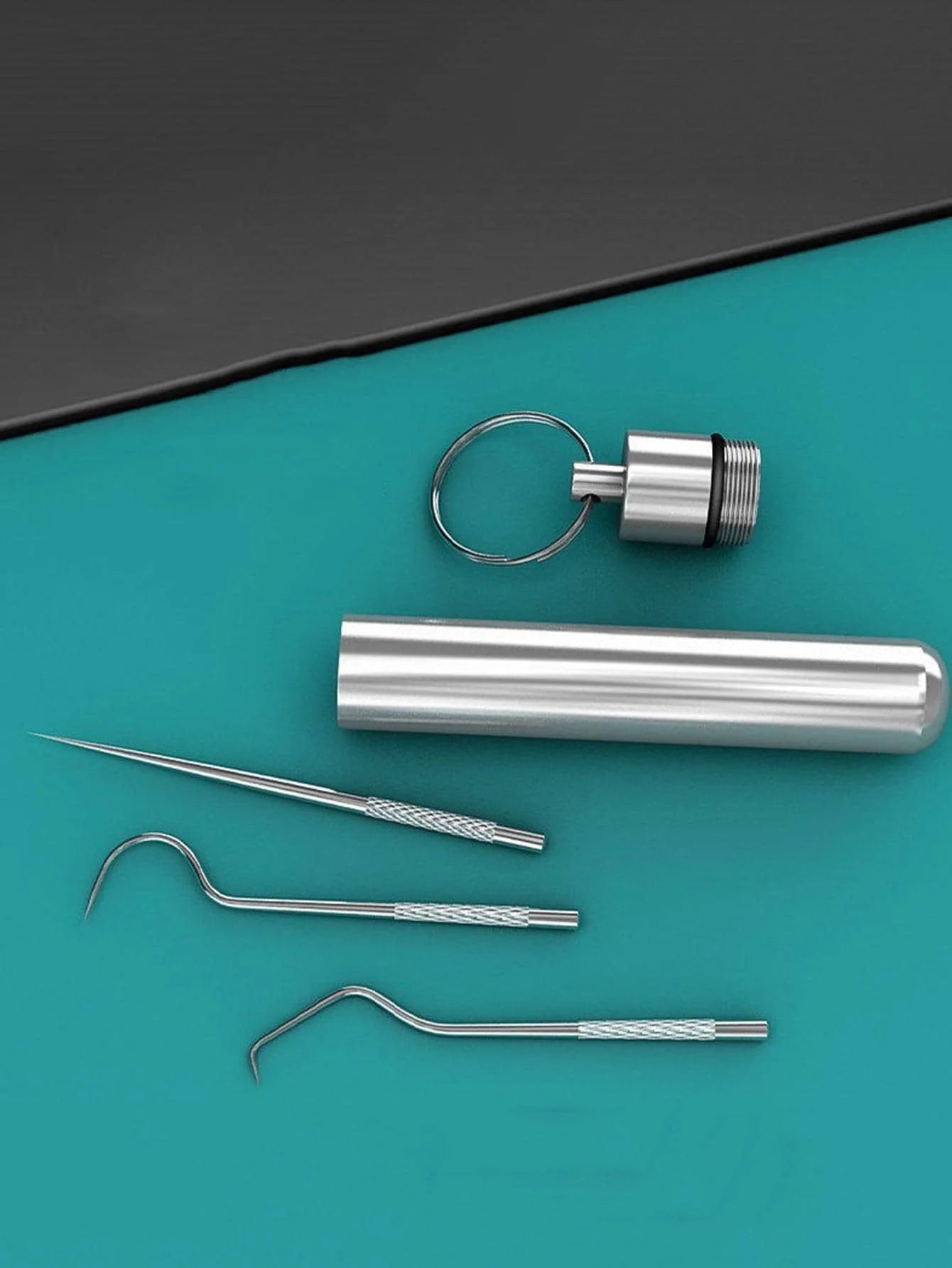 1set-Stainless Steel Toothpick Set