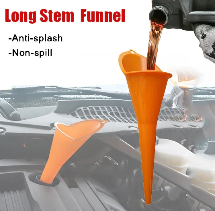 Car Long Stem Funnel Gasoline Oil Fuel Filling Tools