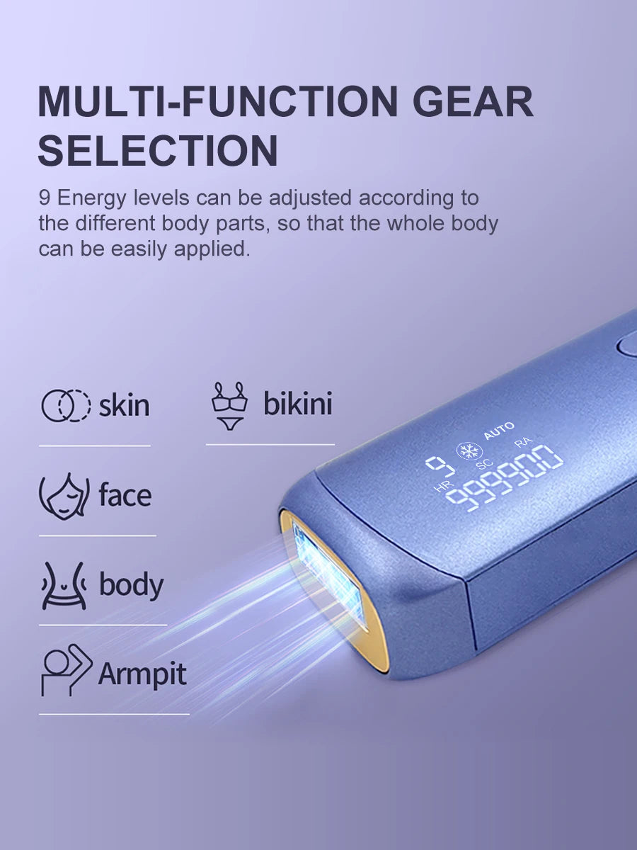 Cooling Laser Hair Removal 3-in-1 IPL Epilator