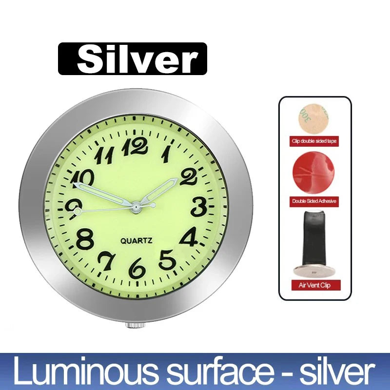 Car Clock Luminous Automobiles Internal Stick-On Mini Digital Watch Mechanics Quartz Clocks Auto Ornament