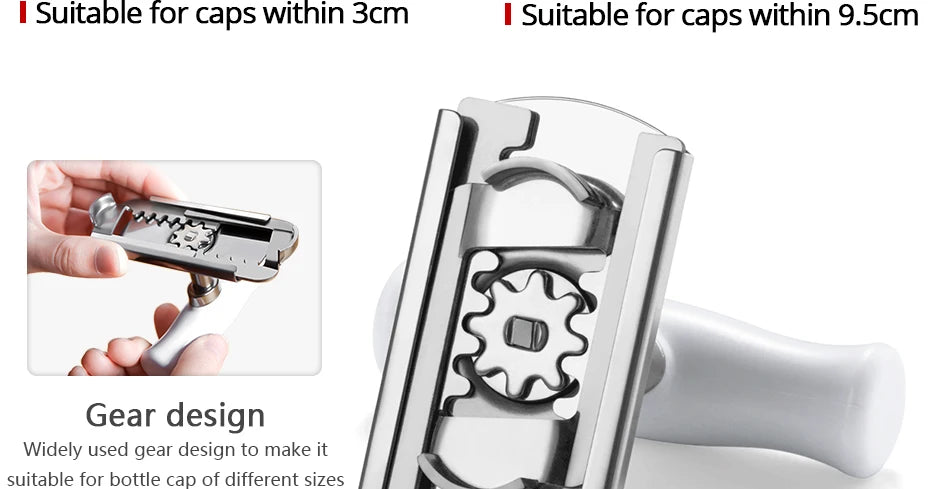 Multi-function Bottle Cap Opener Stainless Steel Adjustable